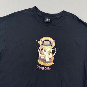 Flying Coffin Mens Large Black "Children of the TV" Graphic Tee Made in USA